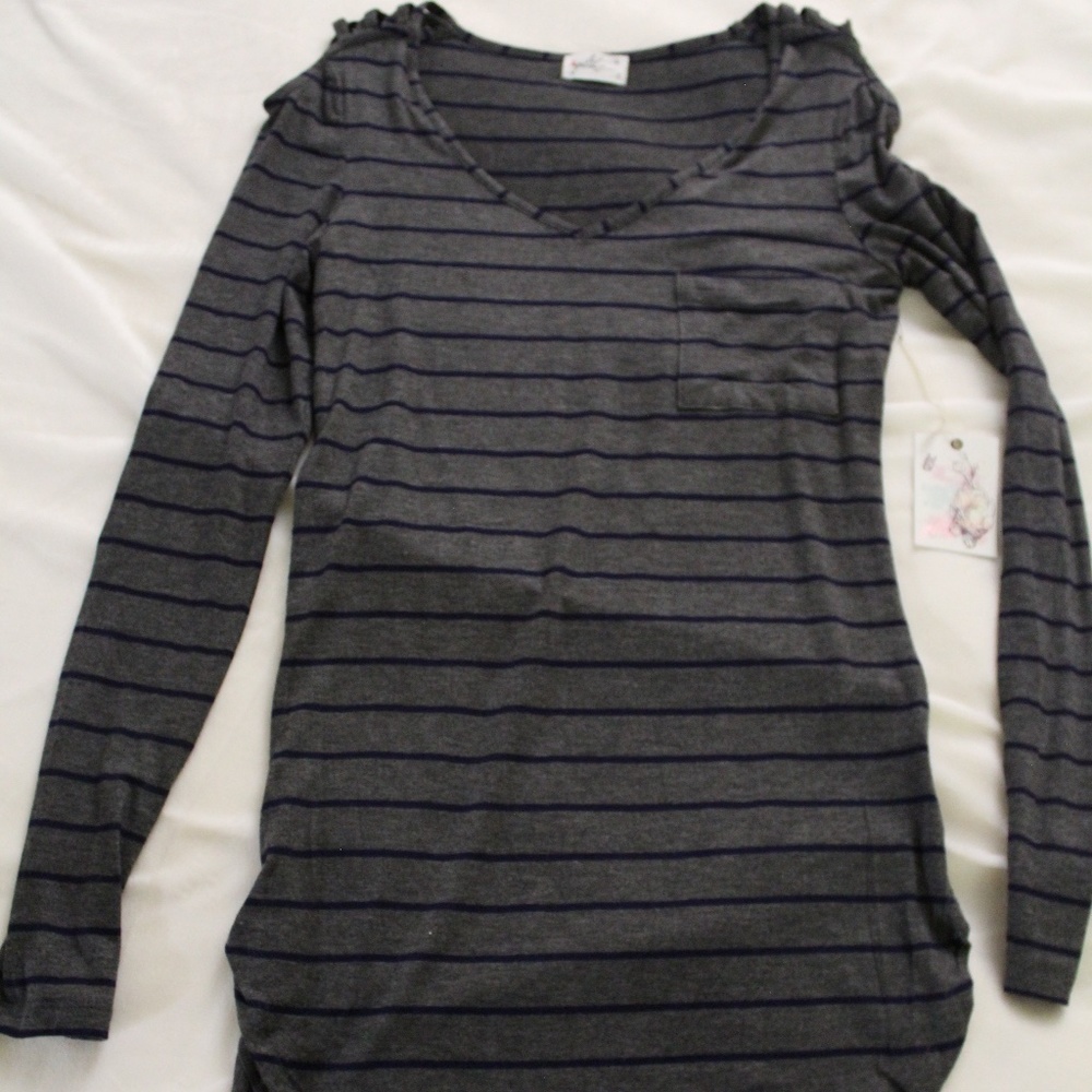 Blue and gray long sleeve